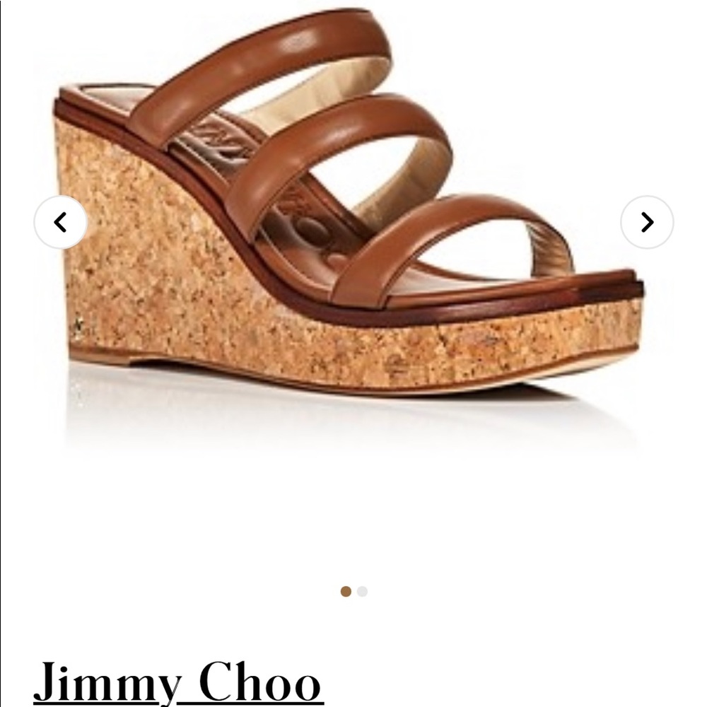 Jimmy Choo Athenia leather wedge platforms worn only 1 time! Beautiful Shoe!